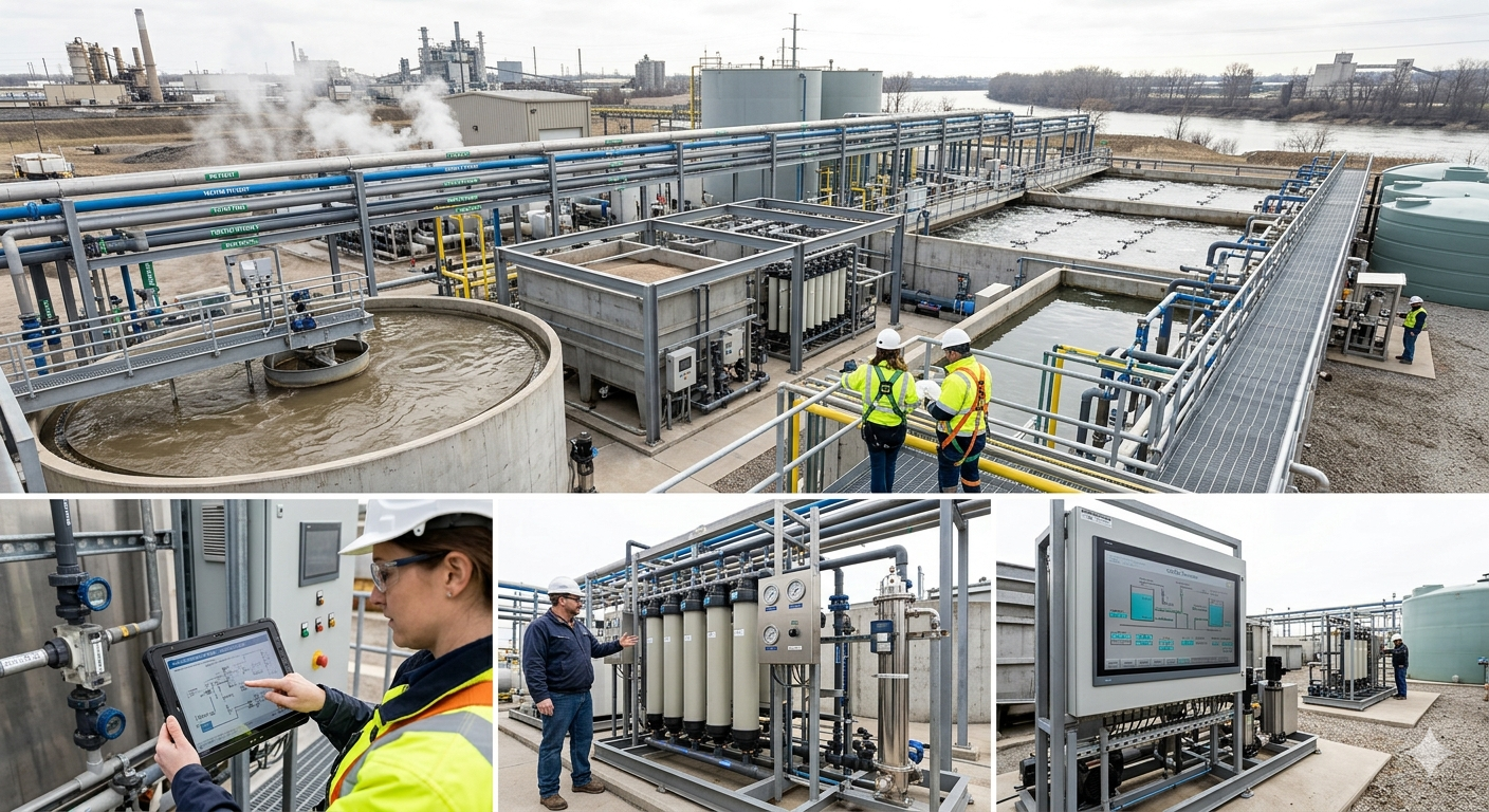 Industrial water treatment infrastructure